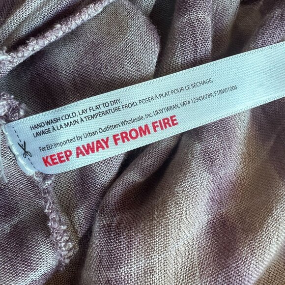 Free People FP One Womens XS Dress Adella Tie Dye Slip Plum Plunge Mini Boho - Picture 11 of 11